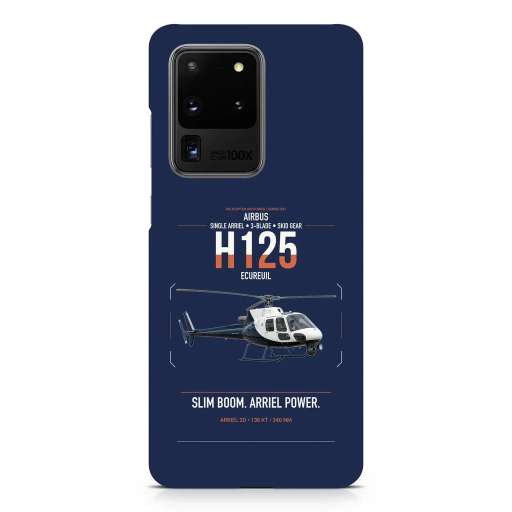 Airbus H125 design on samsung case - navy blue