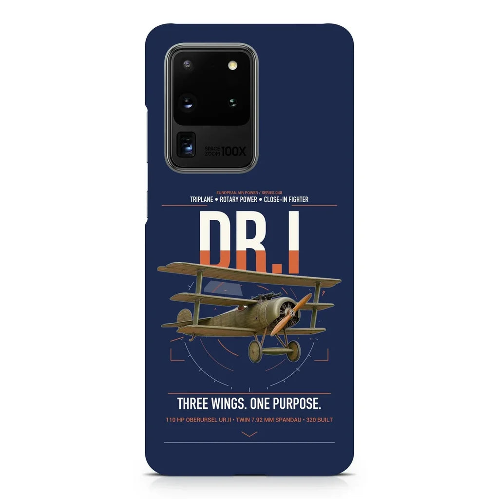 Fokker Dr.I design on samsung case - navy blue