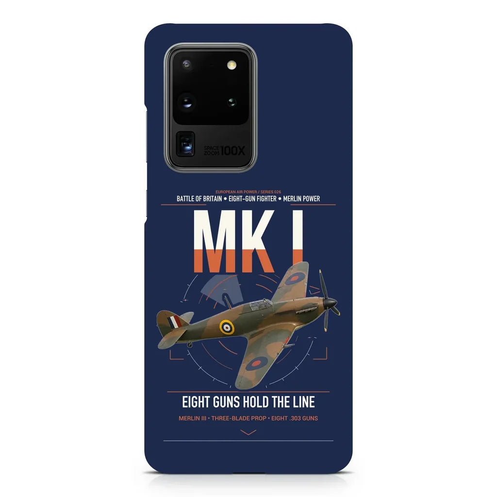 Hawker Hurricane Mk I design on samsung case - navy blue