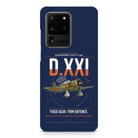 Thumbnail for Fokker D.XXI — Dutch LVA aircraft 221 design on samsung case - navy blue