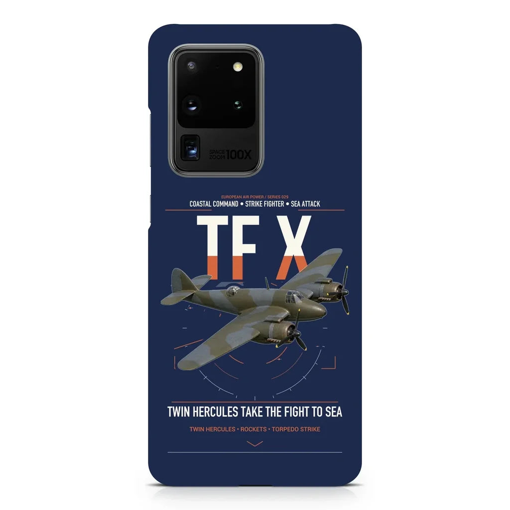 Bristol Beaufighter TF X design on samsung case - navy blue