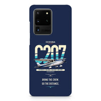 Thumbnail for Cessna T207A Stationair 8 design on samsung case - navy blue