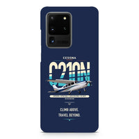 Thumbnail for Cessna T210N Centurion design on samsung case - navy blue
