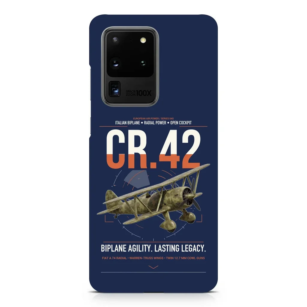 Fiat CR.42 Falco design on samsung case - navy blue
