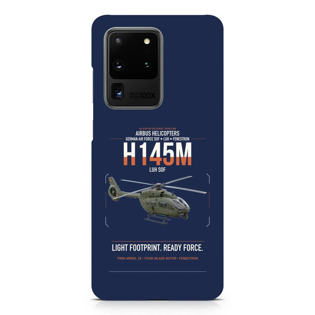 Airbus Helicopters H145M LUH SOF design on samsung case - navy blue