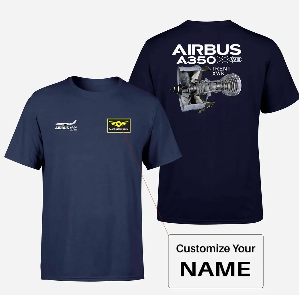 Airbus A350 & Trent XWB Engine Designed Double-Side T-Shirts - view 15