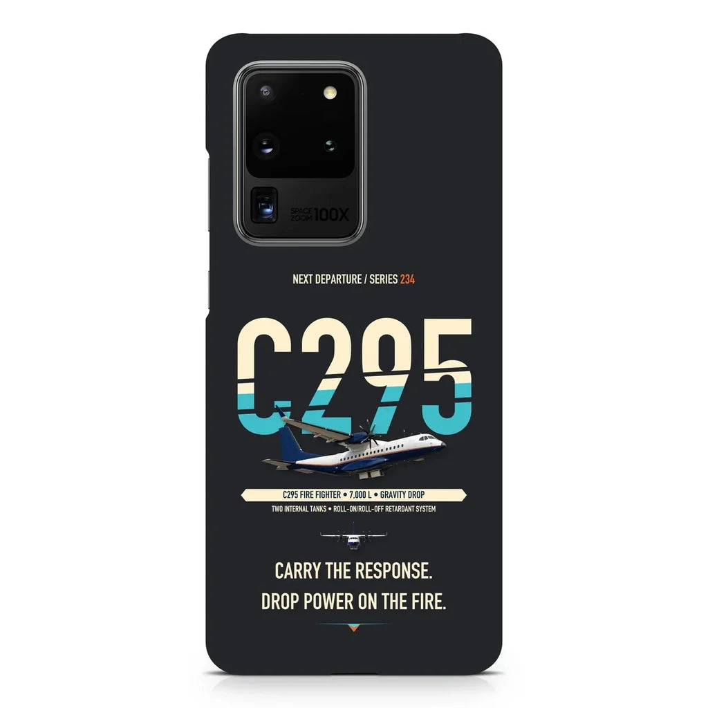 Airbus C295 Firefighter design on samsung case - black
