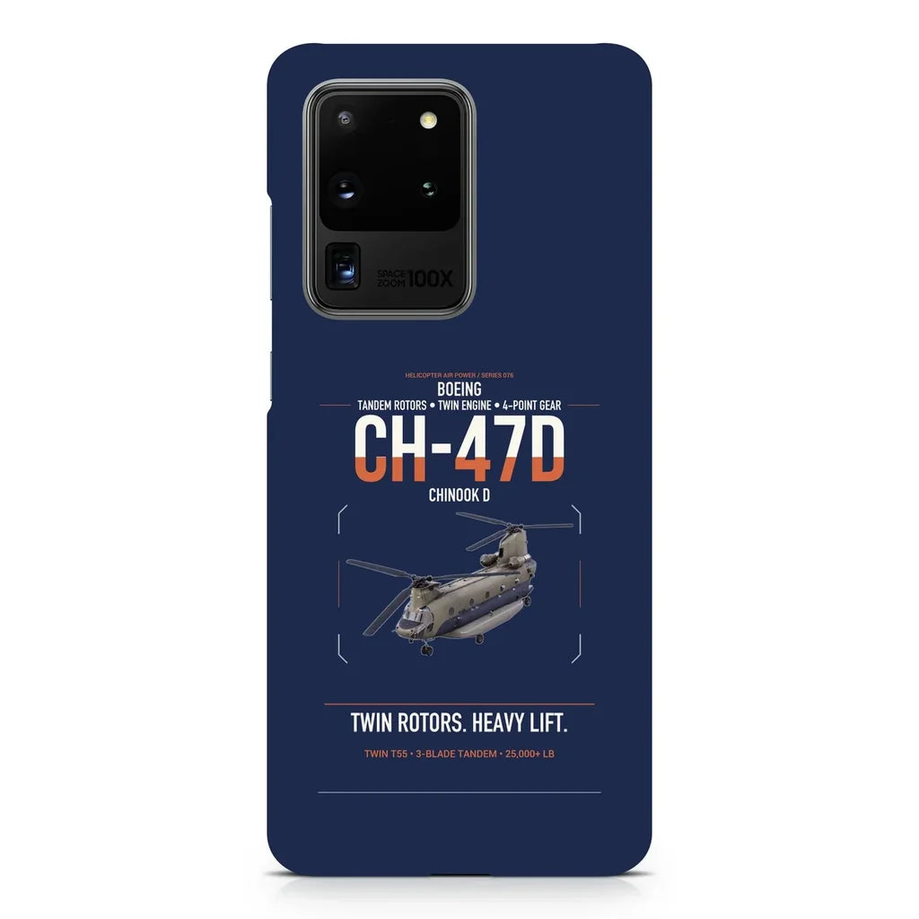 Boeing CH-47D design on samsung case - navy blue