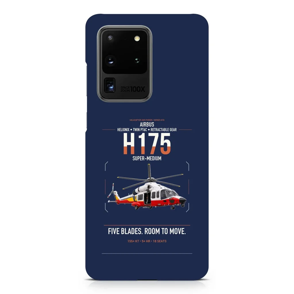 Airbus H175 design on samsung case - navy blue
