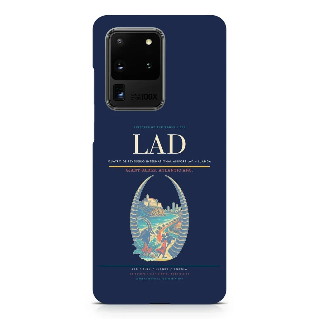 Quatro de Fevereiro International Airport LAD — Luanda design on samsung case - navy blue