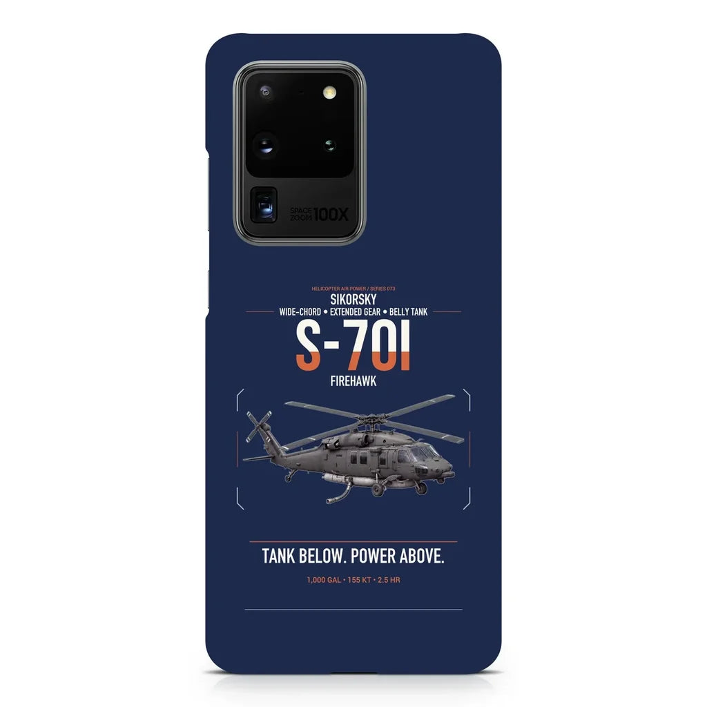 Sikorsky S-70i FIREHAWK design on samsung case - navy blue