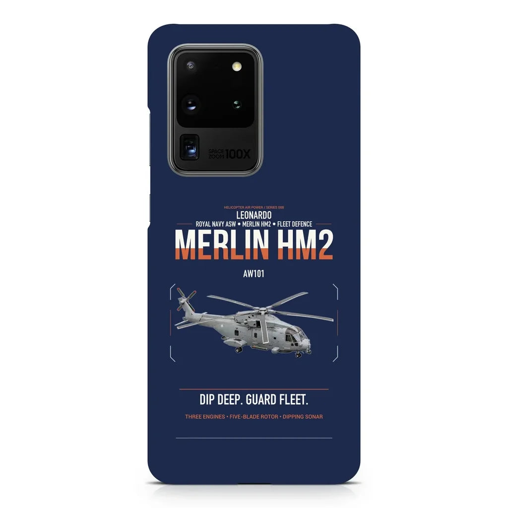 Leonardo AW101 Merlin HM2 design on samsung case - navy blue