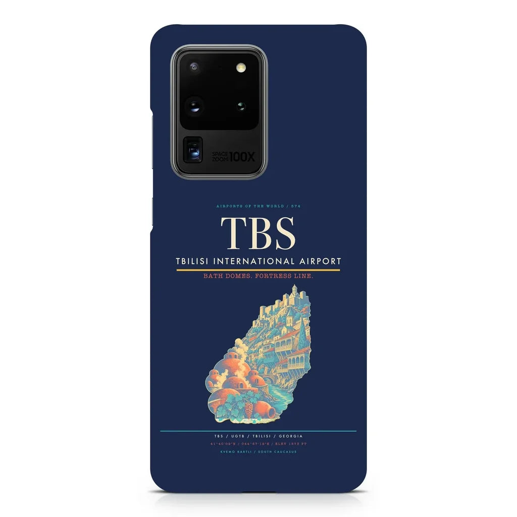 Tbilisi International Airport TBS design on samsung case - navy blue