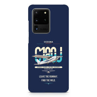 Thumbnail for Cessna 180J Skywagon design on samsung case - navy blue