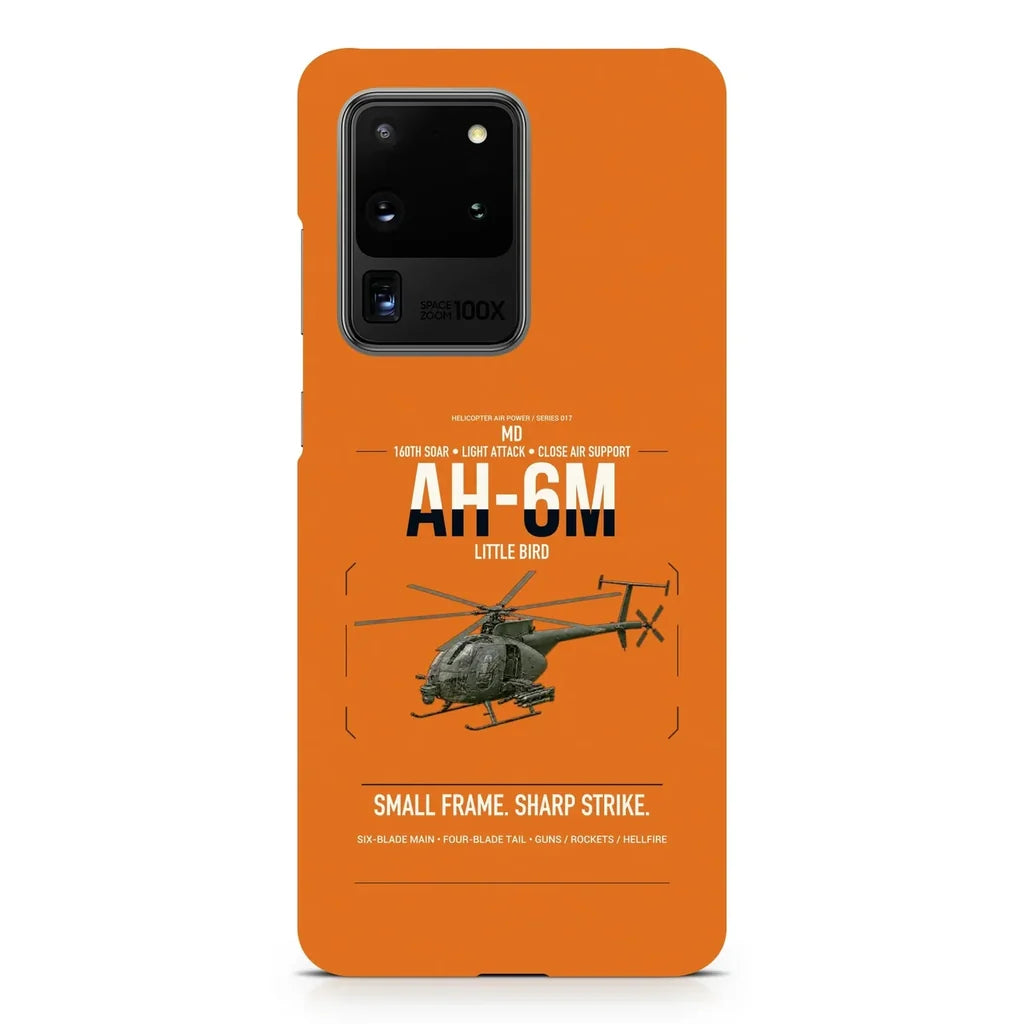 MD AH-6M Little Bird design on samsung case - orange