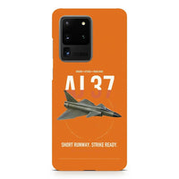 Thumbnail for Saab AJ 37 Viggen design on samsung case - orange