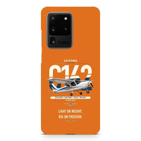 Thumbnail for Cessna 162 Skycatcher design on samsung case - orange
