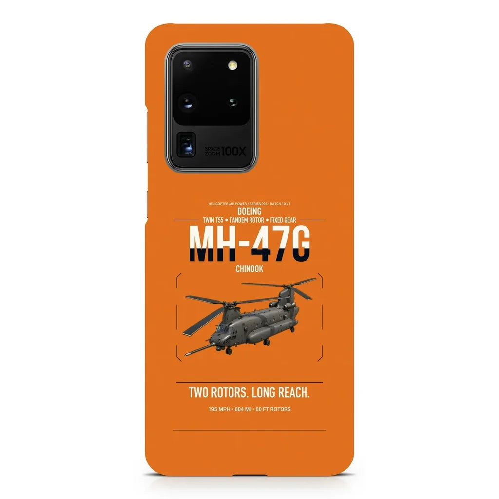 Boeing MH-47G Chinook design on samsung case - orange