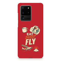 Thumbnail for Eat Sleep Fly V2 design on samsung case - red