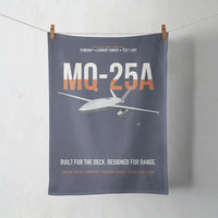 Thumbnail for MQ-25A STINGRAY design on navy blue towel