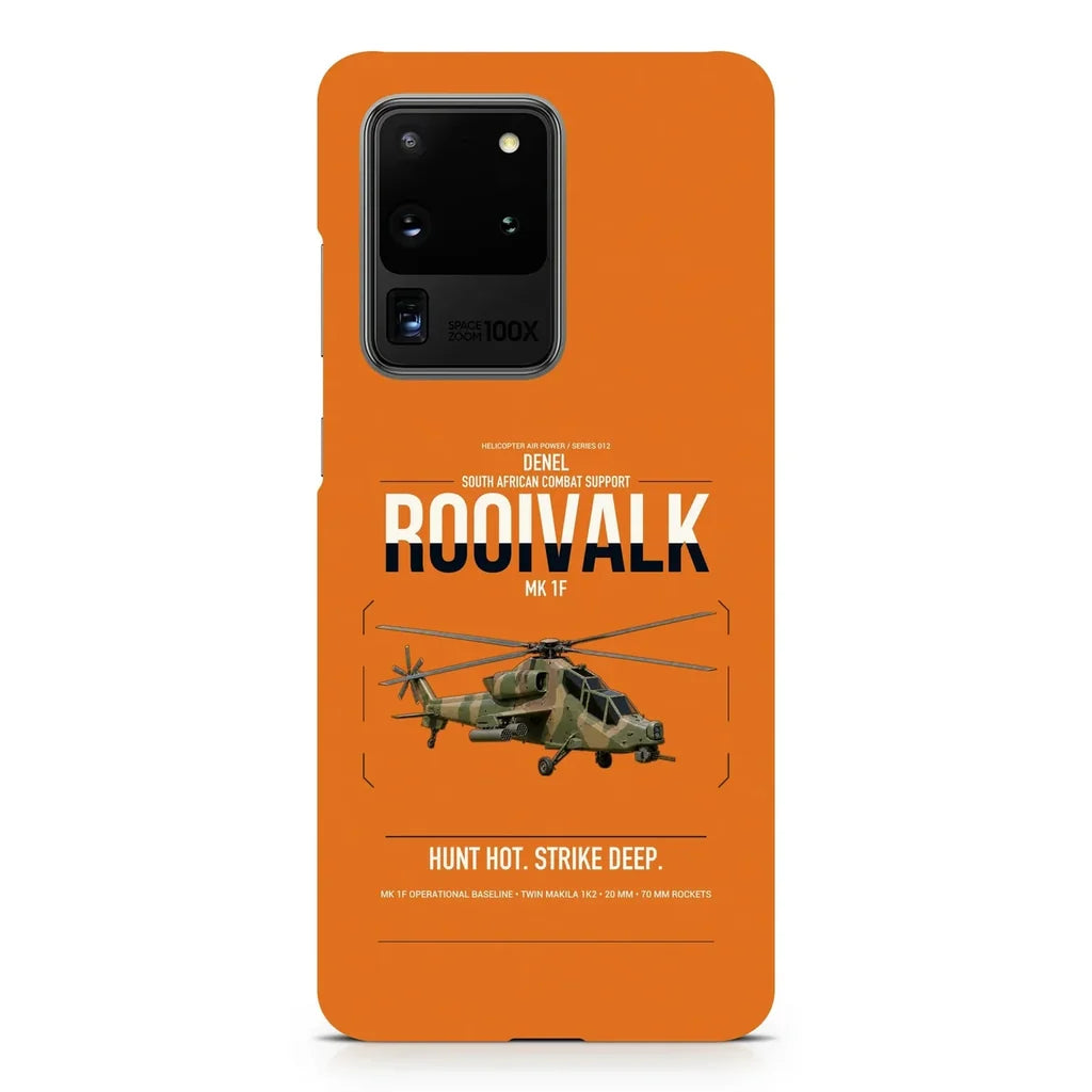 Denel Rooivalk Mk 1F design on samsung case - orange