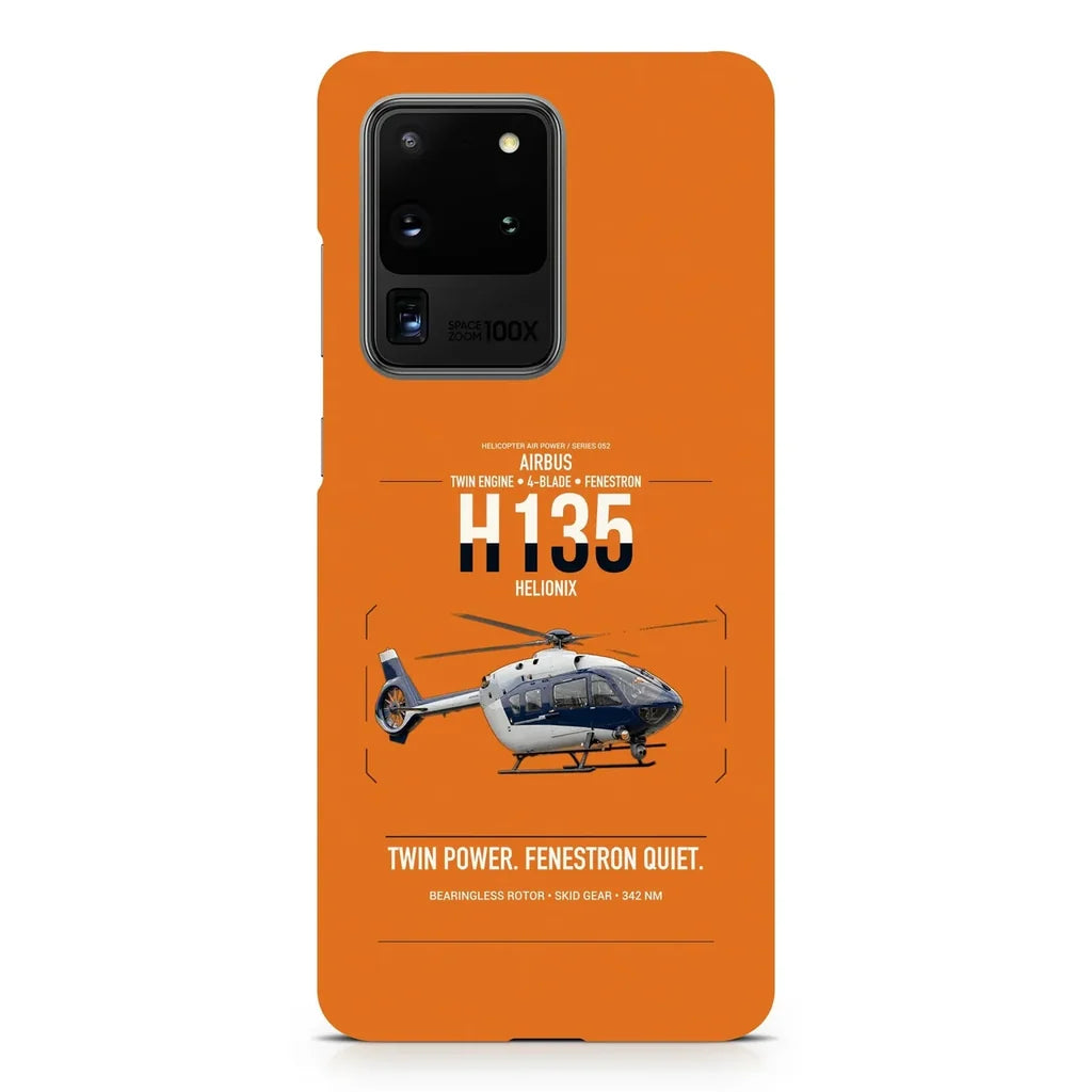 Airbus H135 design on samsung case - orange