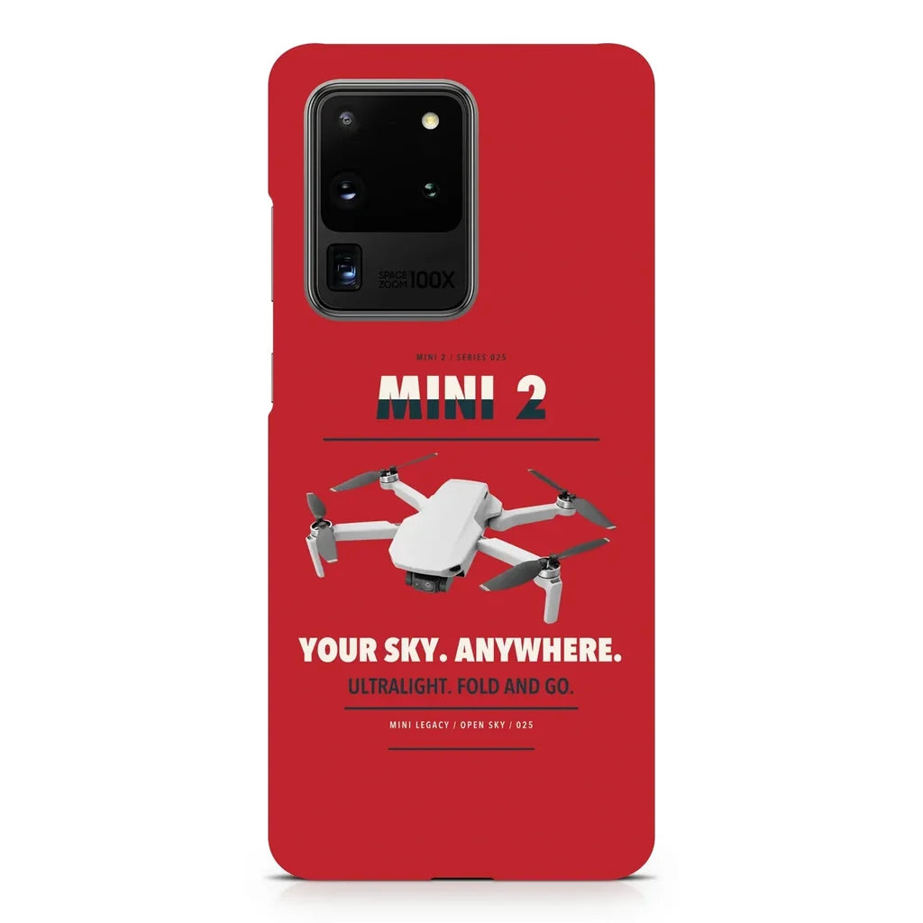 DJI Mini 2 design on samsung case - red