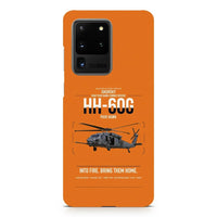 Thumbnail for Sikorsky HH-60G Pave Hawk design on samsung case - orange