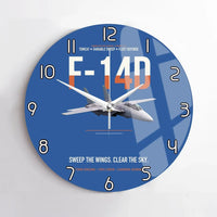 Thumbnail for F-14D Tomcat Sweep The Wings Clear The Sky design on blue no frame wall clock