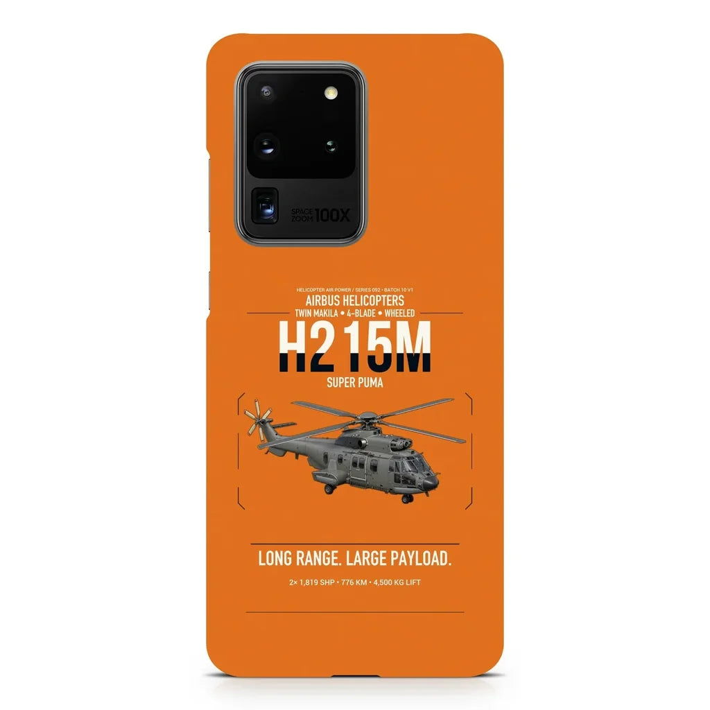Airbus H215M design on samsung case - orange