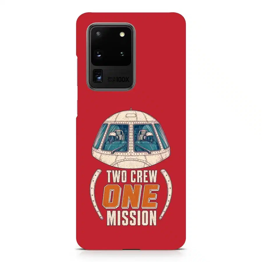 Two Crew One Mission design on samsung case - red