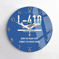 Thumbnail for LET L-410 UVP-E20 design on blue no frame wall clock