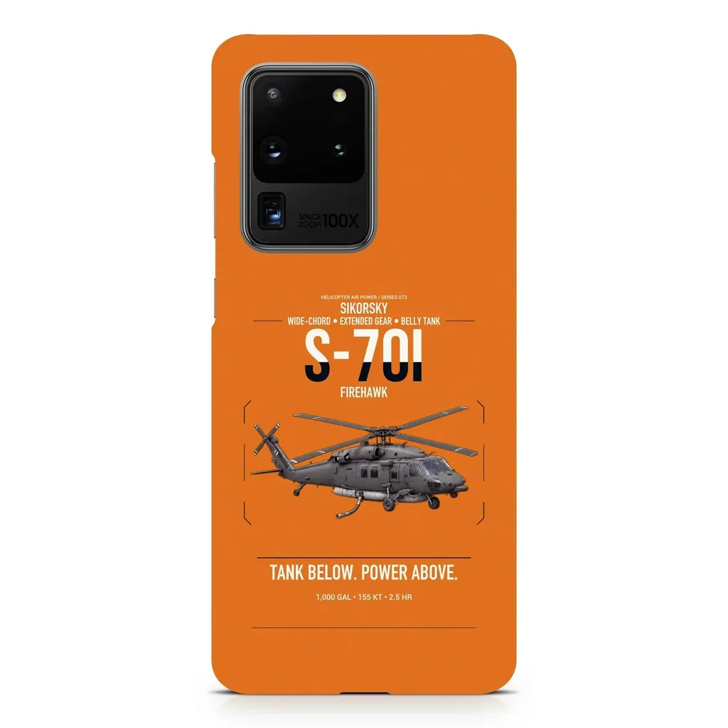 Sikorsky S-70i FIREHAWK design on samsung case - orange