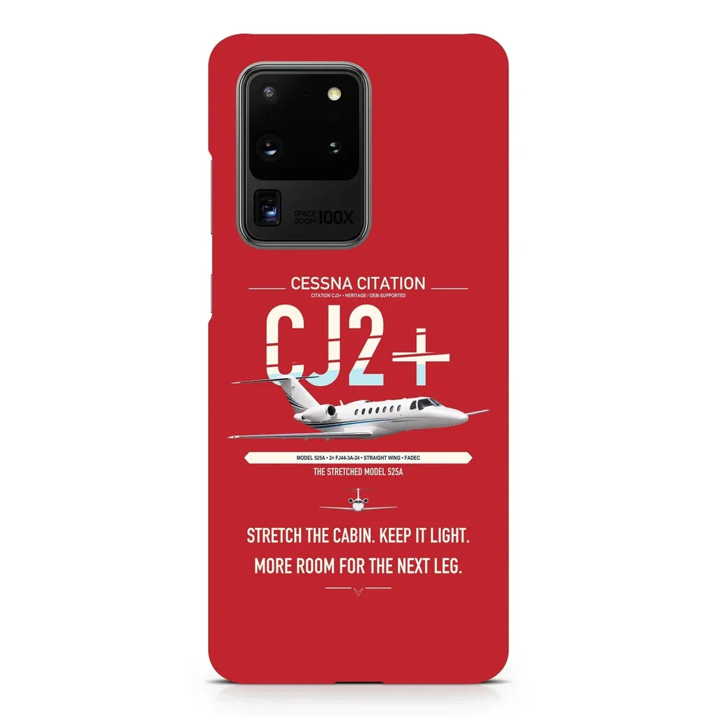 Cessna Citation CJ2+ design on samsung case - red