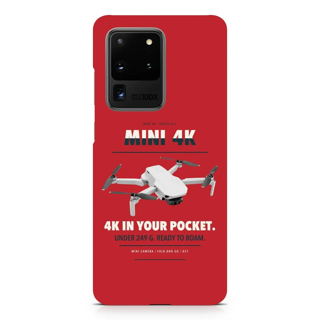 DJI Mini 4K design on samsung case - red