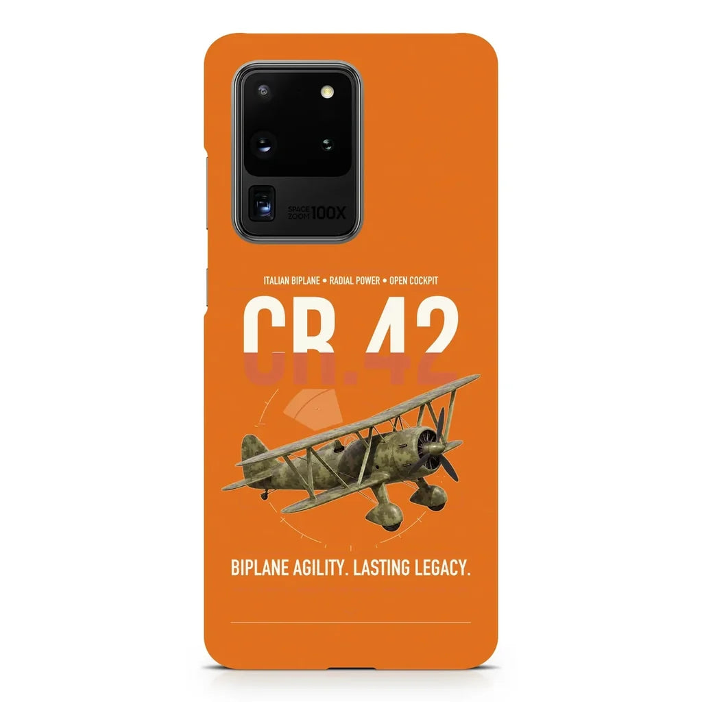 Fiat CR.42 Falco design on samsung case - orange
