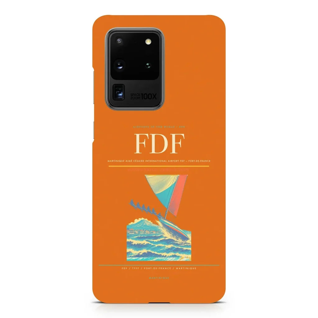 Martinique Aimé Césaire International Airport FDF — Fort-de-France design on samsung case - orange