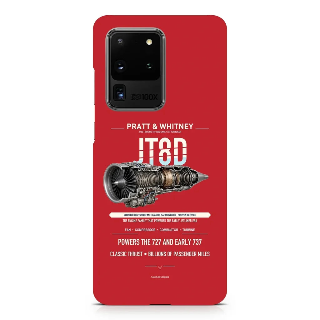 JT8D design on samsung case - red