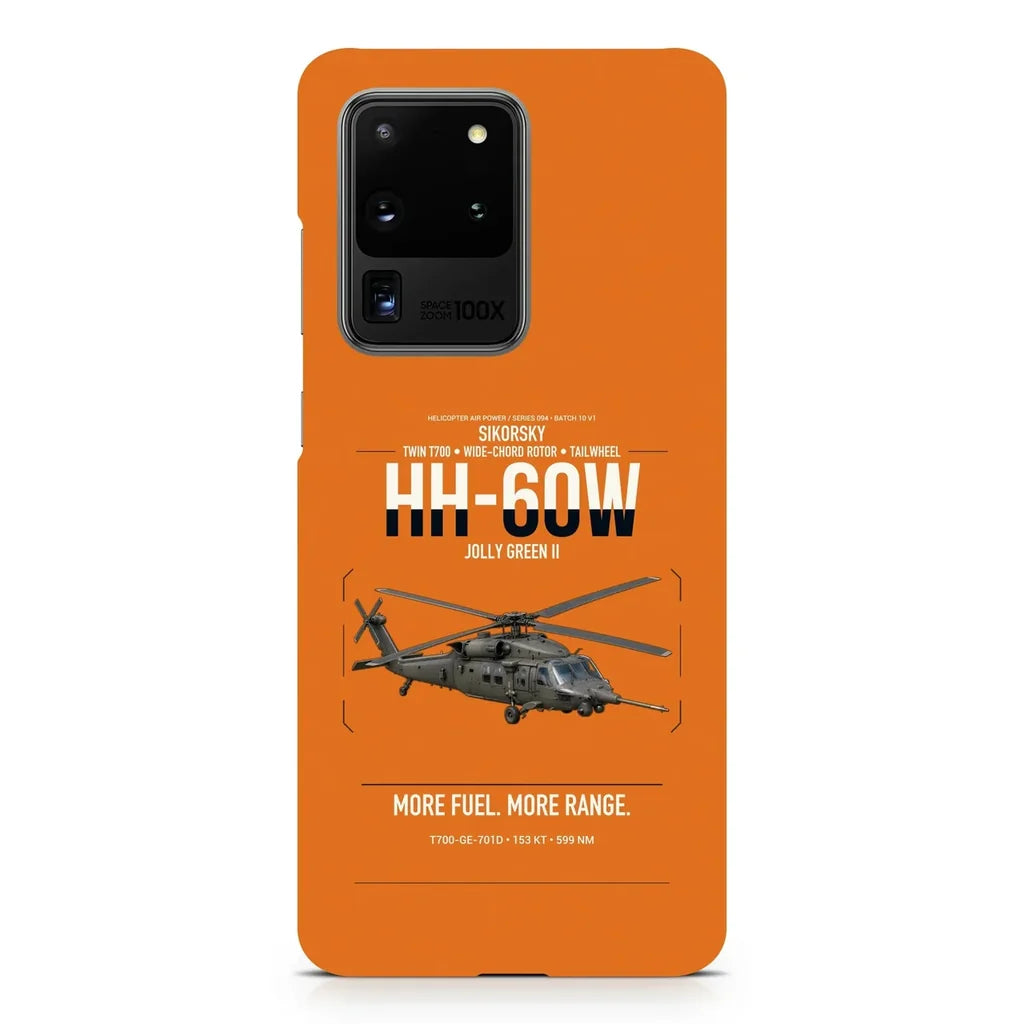 Sikorsky HH-60W Jolly Green II design on samsung case - orange