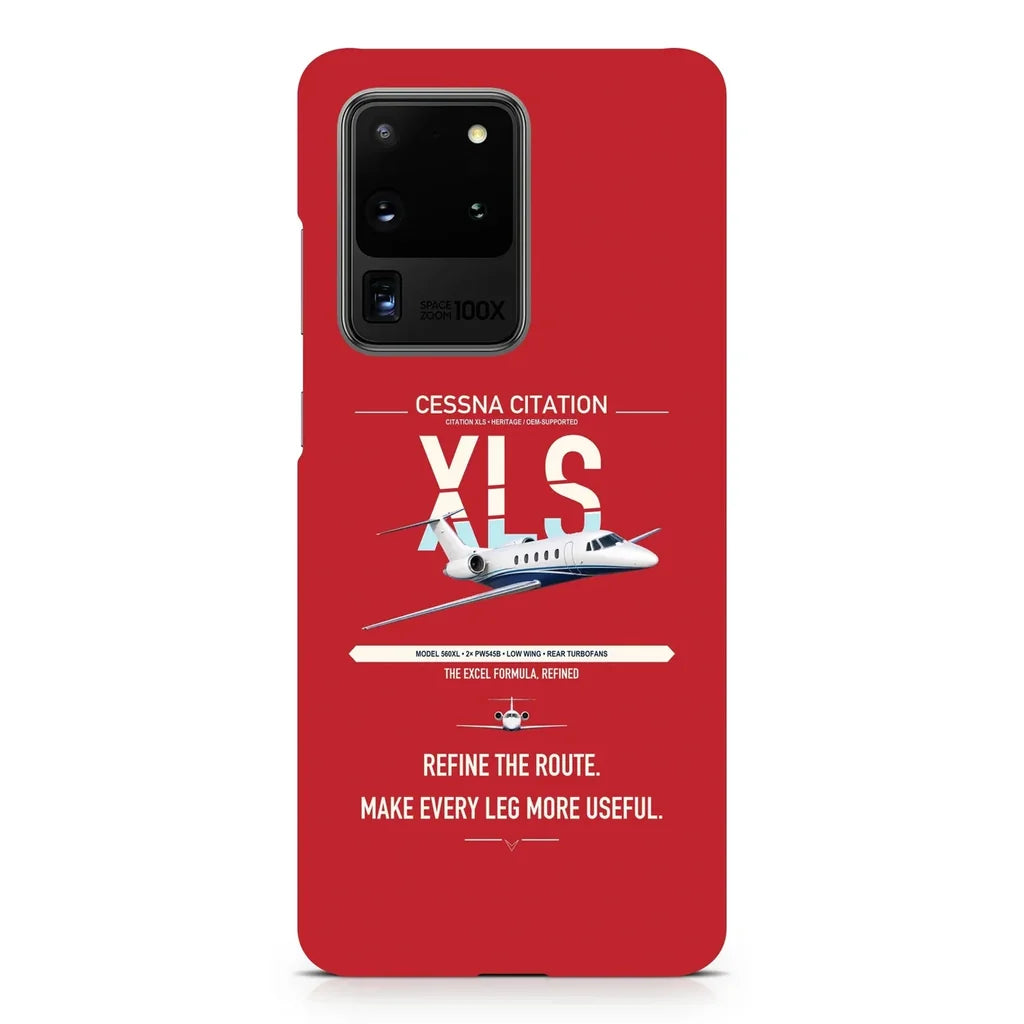 Cessna Citation XLS design on samsung case - red