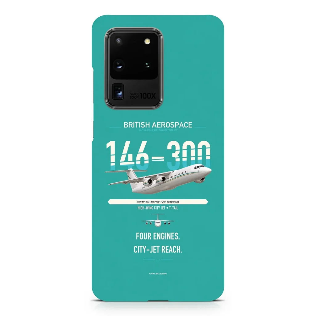 BAe 146-300 design on samsung case - turquoise