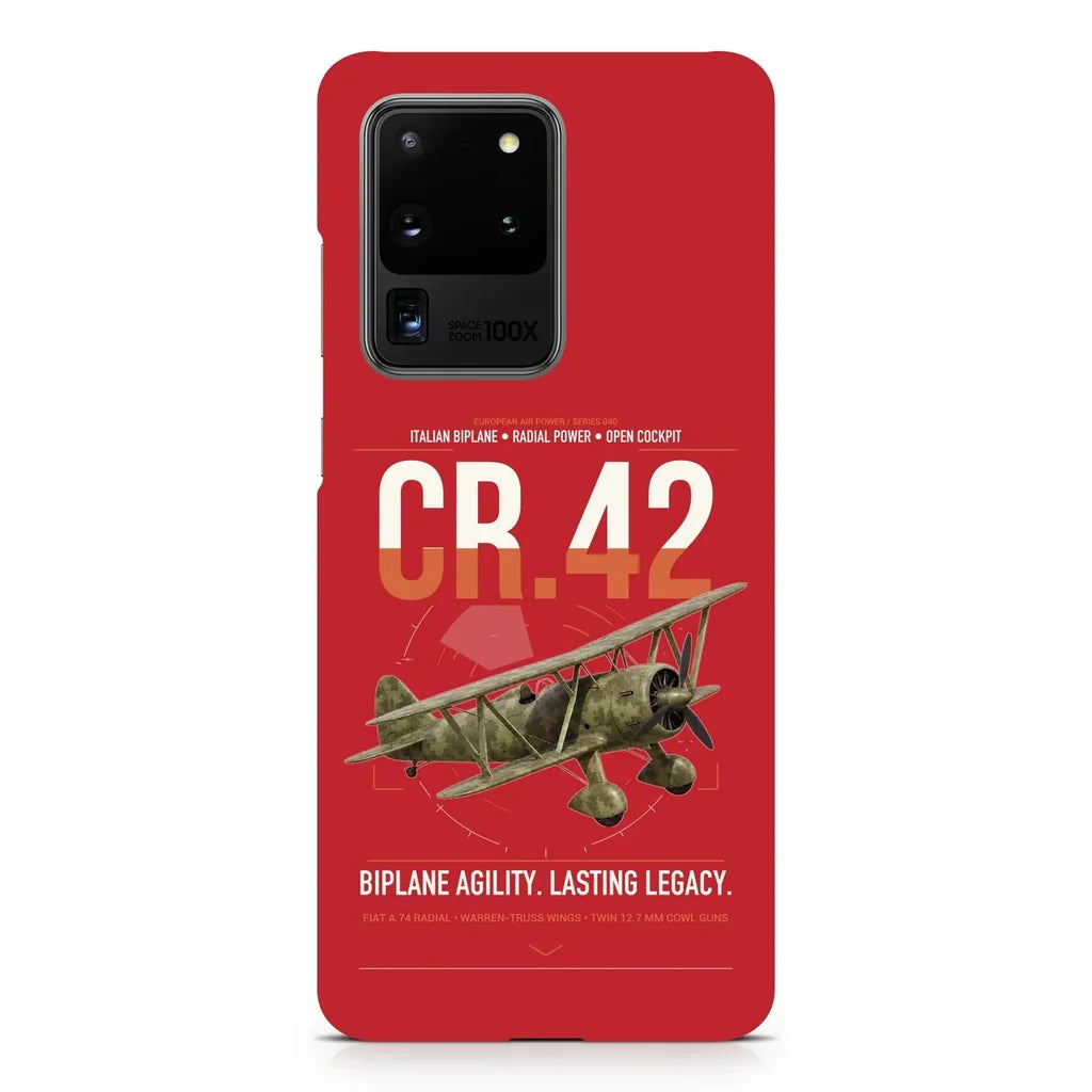 Fiat CR.42 Falco design on samsung case - red