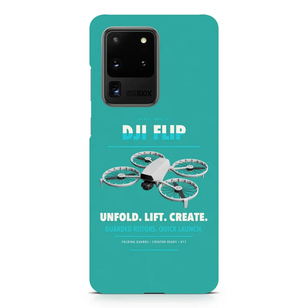 DJI Flip design on samsung case - turquoise