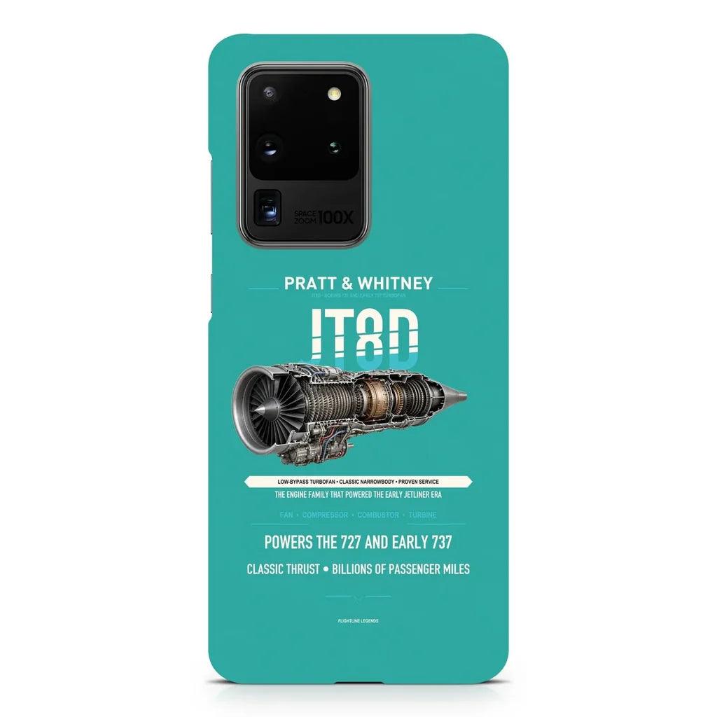 JT8D design on samsung case - turquoise