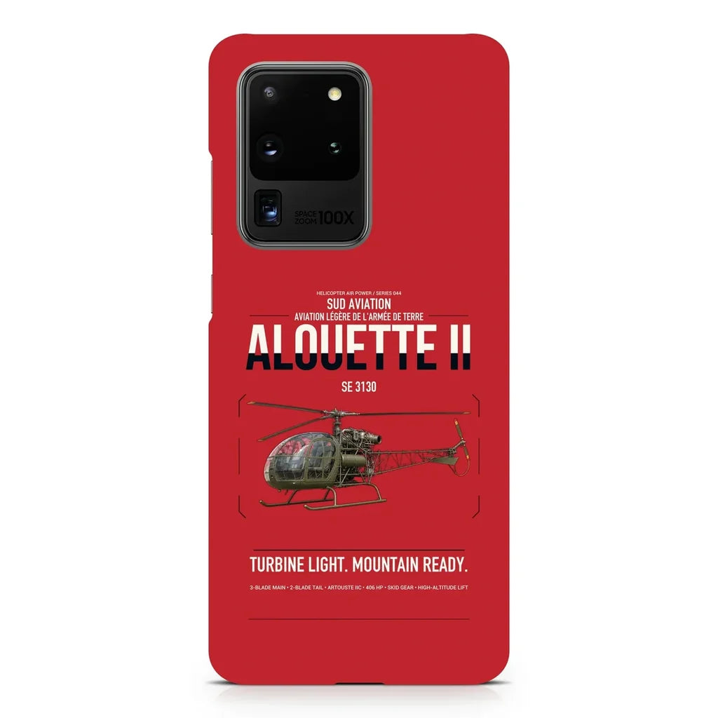 Sud Aviation SE 3130 Alouette II design on samsung case - red