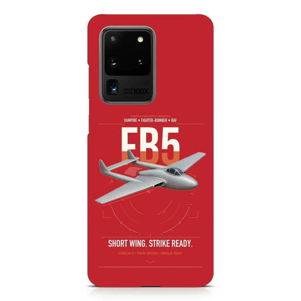 de Havilland Vampire FB5 design on samsung case - red
