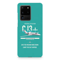 Thumbnail for Cessna Citation CJ3+ design on samsung case - turquoise