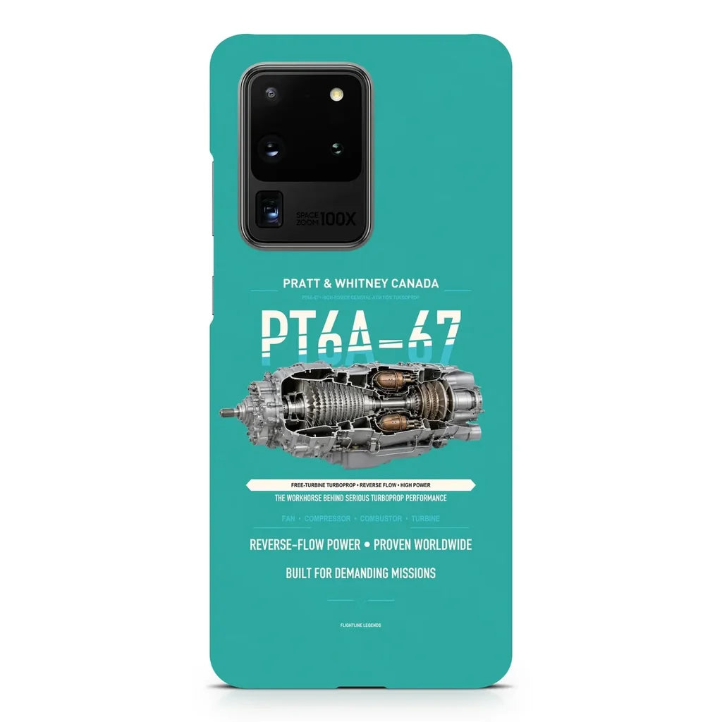 PT6A-67 design on samsung case - turquoise