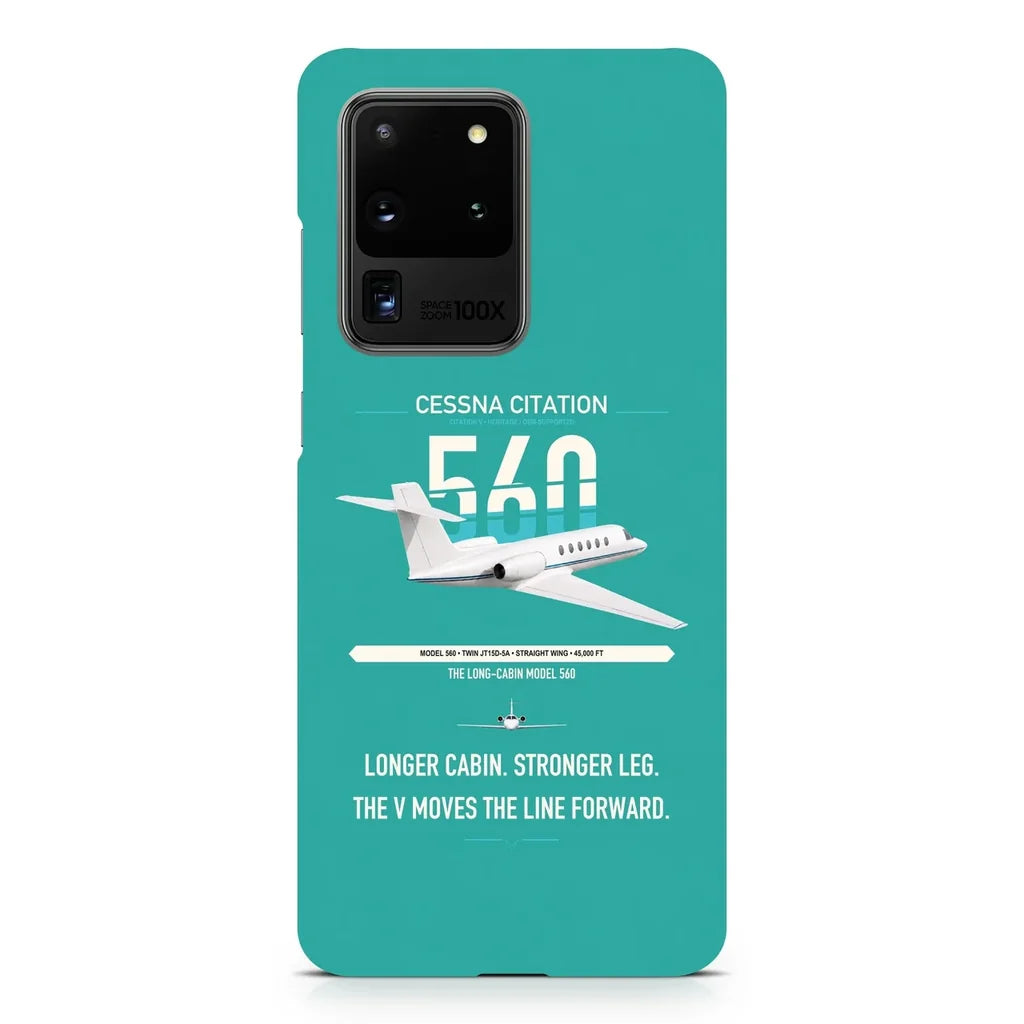 Cessna Citation 560 - Citation V design on samsung case - turquoise