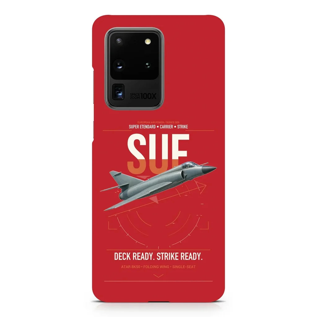 Dassault Super Étendard design on samsung case - red